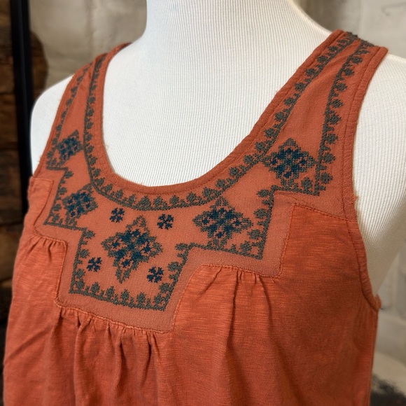 Ecote Terracotta Embroidered Tank Top - Picture 4 of 6